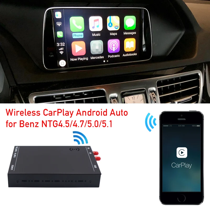 Радиоэкран E class W212 обновленный беспроводной декодер apple carplay android модуль