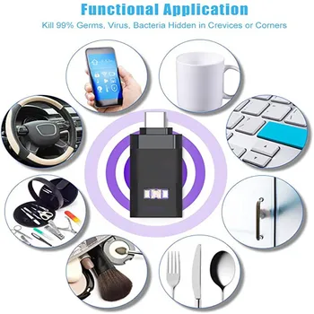 Portable Type-C mobile phone disinfection lamp UV Cell Phone Ultra-Portable Germicidal Lamp For Cups, Toothbrushes, Cell Phones
Portable Type-C mobile phone disinfection lamp UV Cell Phone Ultra-Portable Germicidal Lamp For Cups, Toothbrushes, Cell Phones