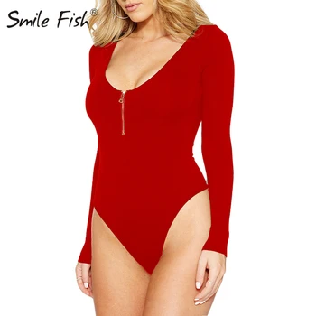 Casual Rompers 2020 Female Scoop Skinny Collar Zipper Bodysuits Women Sexy Autumn Winter Zip Up Long Sleeve Body Overalls G1235
Casual Rompers 2020 Female Scoop Skinny Collar Zipper Bodysuits Women Sexy Autumn Winter Zip Up Long Sleeve Body Overalls G1235