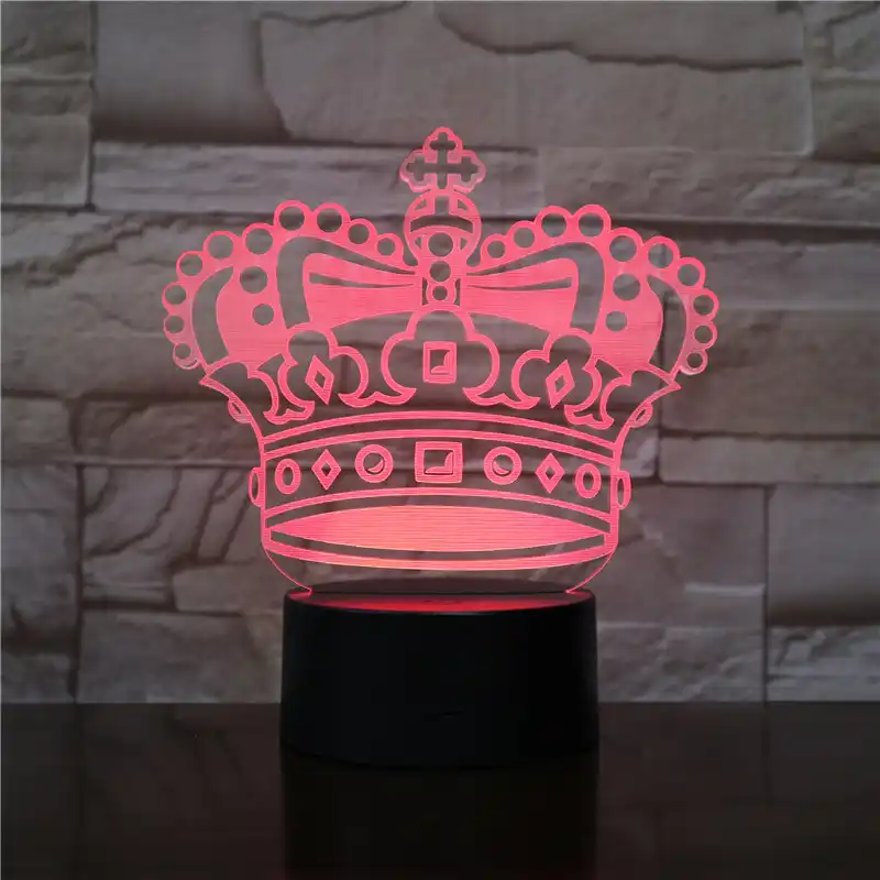7 color changing led night light 3d lamp kid birthday gift