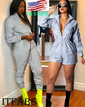 New Women Sexy Reflective Jumpsuit Bodycon Playsuit Clubwear Party Casual Romper
New Women Sexy Reflective Jumpsuit Bodycon Playsuit Clubwear Party Casual Romper