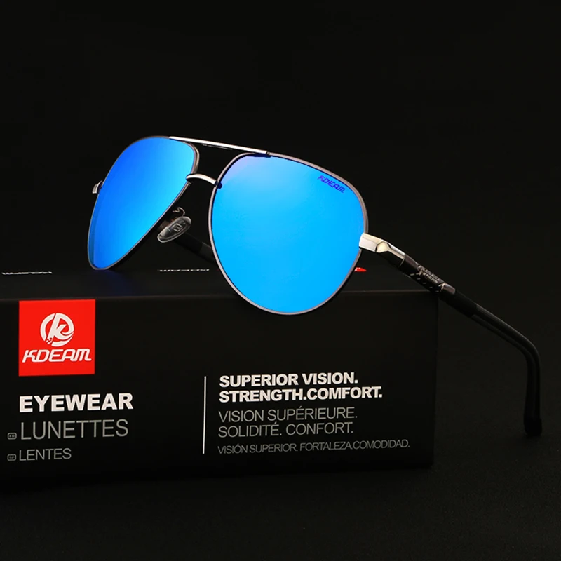 KDEAM Must Have Pilot Polarized Sunglasses Men High-end Alloy Material with Spring Hinges
KDEAM Must Have Pilot Polarized Sunglasses Men High-end Alloy Material with Spring Hinges