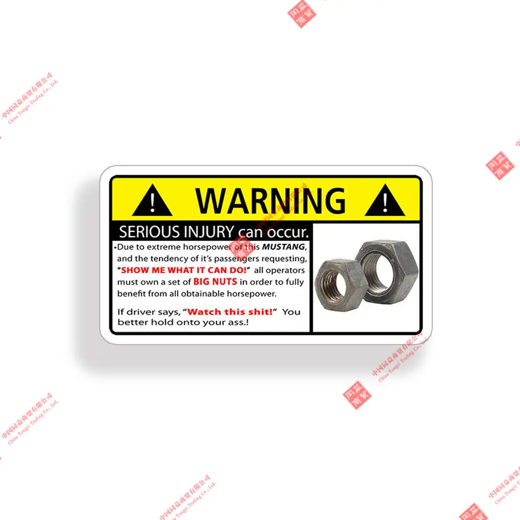 Personality Funny MUSTANG NUTS Extreme Horsepower Warning Sticker Car Vehicle Decal Graphic Car Decal Decoration Laptop
Personality Funny MUSTANG NUTS Extreme Horsepower Warning Sticker Car Vehicle Decal Graphic Car Decal Decoration Laptop