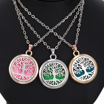 New Aromatherapy Jewelry Essential Oil Diffuser Necklace Tree of Life Open Perfume Lockets Pendant Aroma Diffuser Necklace
New Aromatherapy Jewelry Essential Oil Diffuser Necklace Tree of Life Open Perfume Lockets Pendant Aroma Diffuser Necklace