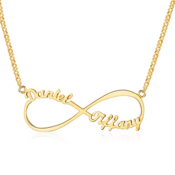 Romantic Custom Infinity Name Necklace Personalized Two Nameplate Promise Charm Necklaces Valentine's Day Gift Women Jewelry BFF 
Romantic Custom Infinity Name Necklace Personalized Two Nameplate Promise Charm Necklaces Valentine's Day Gift Women Jewelry BFF
