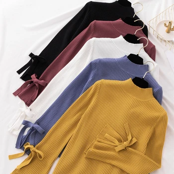 Autumn Winter Women's Sweaters Turtleneck Bow lady Knitted Bottoming Tops Fashionable Korean Style female sweaters tops 
Autumn Winter Women's Sweaters Turtleneck Bow lady Knitted Bottoming Tops Fashionable Korean Style female sweaters tops