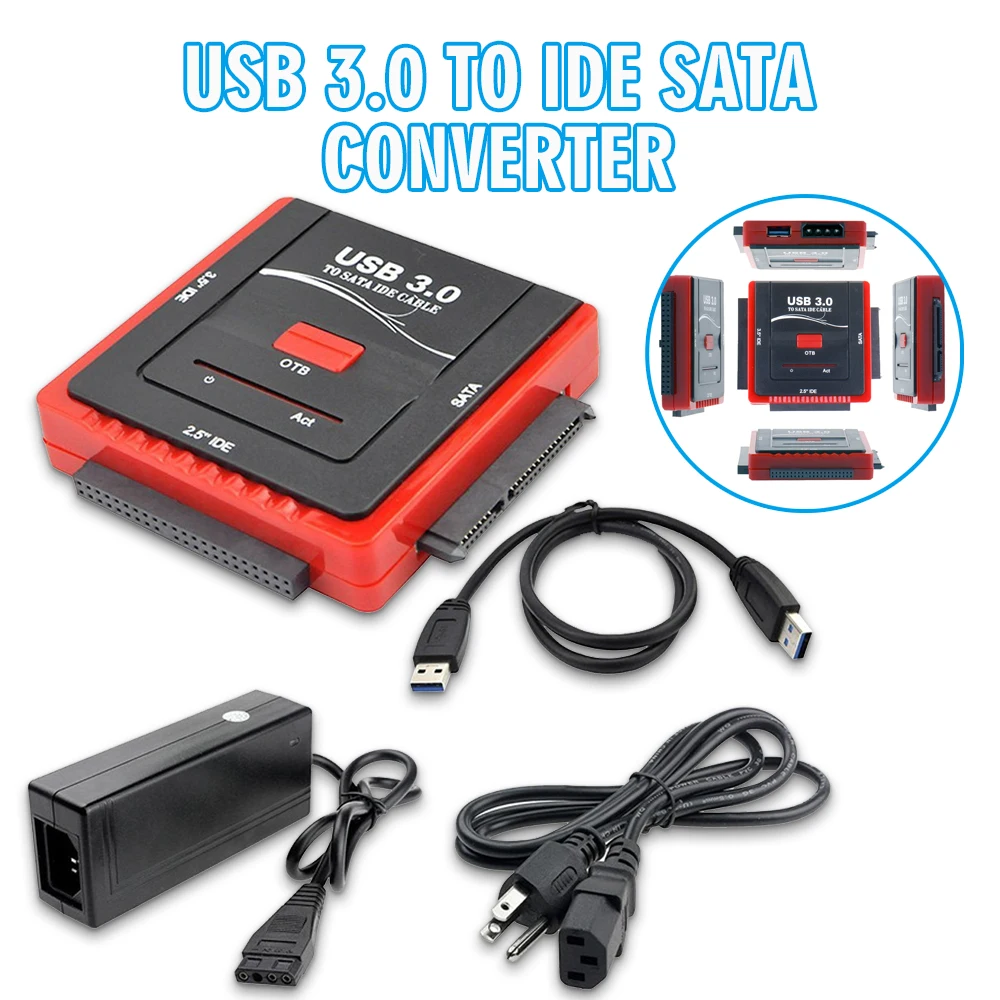 1set 12V5V2A 4P Power Supply USB3.0 to IDE/SATA Converter External Hard Adapter PC Cable Kit For 2.5''/3.5" Laptop Hard Drives
1set 12V5V2A 4P Power Supply USB3.0 to IDE/SATA Converter External Hard Adapter PC Cable Kit For 2.5''/3.5" Laptop Hard Drives