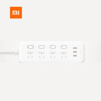 Xiaomi Power Strip Socket Plug 4 Ports 4 Sub-control Switch 3 USB Jack Quick Charge 2.0 Outlet Extension Safety Door
Xiaomi Power Strip Socket Plug 4 Ports 4 Sub-control Switch 3 USB Jack Quick Charge 2.0 Outlet Extension Safety Door