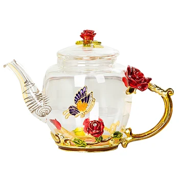 1Pcs Enamel Teapot Glass Teapot High Temperature Steamed Tea Boiled Teapot Boiling Water Pot Filter Teapot Red Rose Style A50
1Pcs Enamel Teapot Glass Teapot High Temperature Steamed Tea Boiled Teapot Boiling Water Pot Filter Teapot Red Rose Style A50