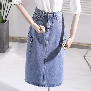 2020 Spring and Summer New Korean High Waist Split Long Section A-shaped Casual Denim Skirt Women Tide Casual Jeans Saias R422
2020 Spring and Summer New Korean High Waist Split Long Section A-shaped Casual Denim Skirt Women Tide Casual Jeans Saias R422