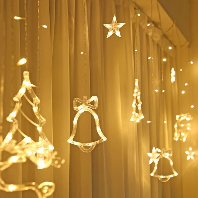 Xmas Lights Garland String Lights Fairy Curtain Light LED Moon Star Lamp For New Year Party Bar Wedding Decoration
Xmas Lights Garland String Lights Fairy Curtain Light LED Moon Star Lamp For New Year Party Bar Wedding Decoration