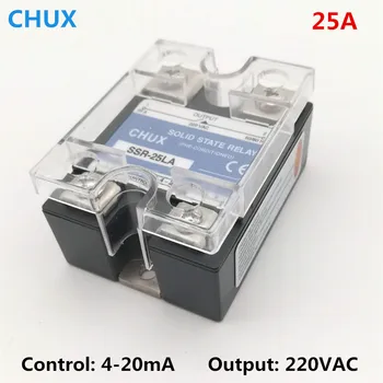 

CHUX Solid State Relay 4-20mA 10A 25a Voltage Regulator SSR-25LA Single 1phase 220VAC SSR Relays