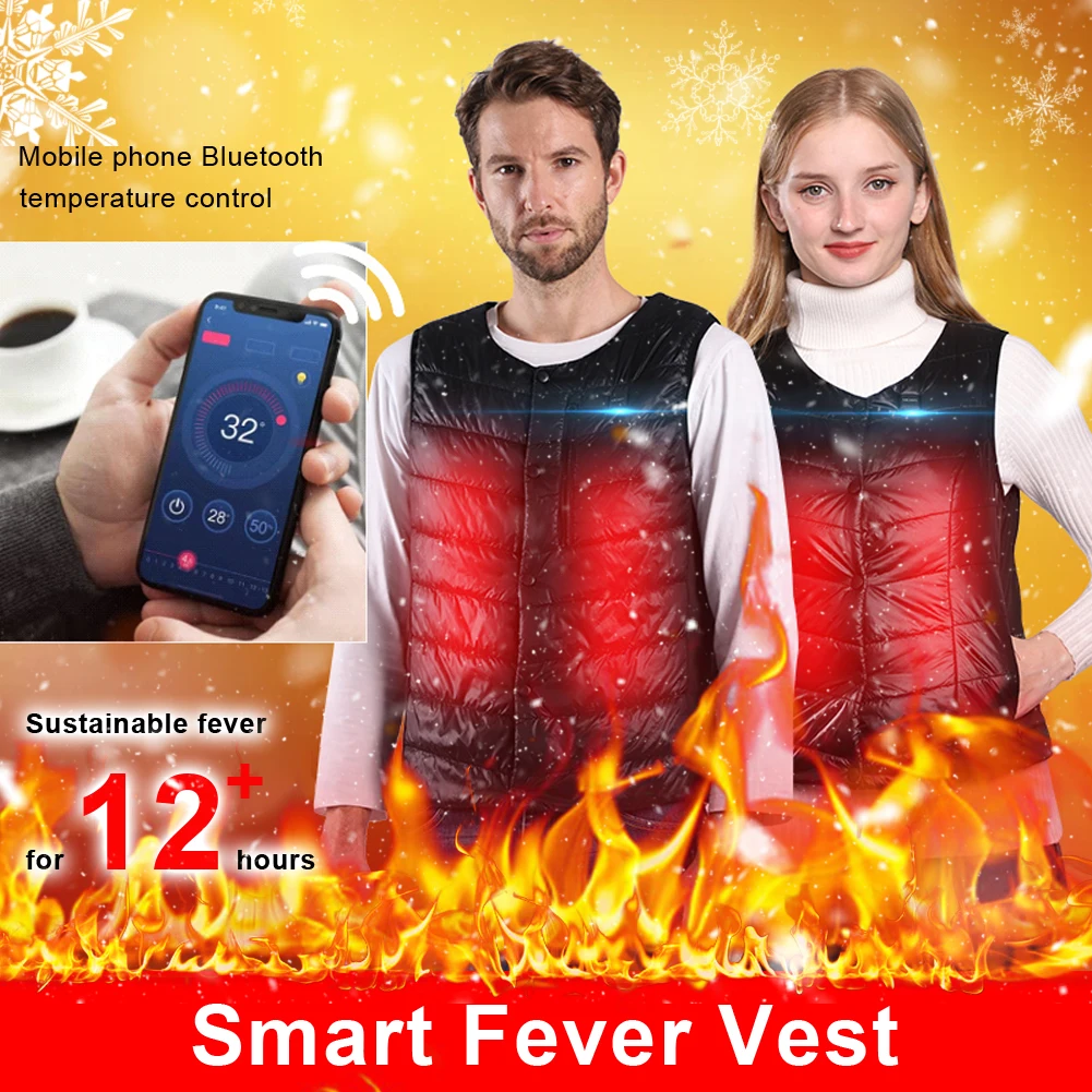 New Upgrade Men's and Women's Winter Warm Fashion Smart USB Heating Vest APP Bluetooth Temperature Control Electric Set
New Upgrade Men's and Women's Winter Warm Fashion Smart USB Heating Vest APP Bluetooth Temperature Control Electric Set