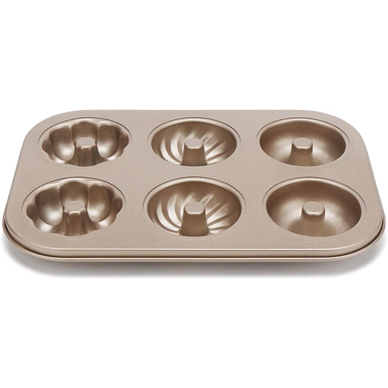 Non-Stick Donut Pan,2-Piece Donut Baking Tray, Carbon Steel Donut Mold, Donut Baking Tray Mold Suitable for 6 Full-Size Donuts
Non-Stick Donut Pan,2-Piece Donut Baking Tray, Carbon Steel Donut Mold, Donut Baking Tray Mold Suitable for 6 Full-Size Donuts