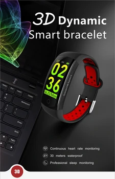 3D Dynamic UI Bluetooth Smart Bracelet Heart Rate Monitor Fitness Tracker Pedometer Support Android 4.4, IOS 8.2 And Above
3D Dynamic UI Bluetooth Smart Bracelet Heart Rate Monitor Fitness Tracker Pedometer Support Android 4.4, IOS 8.2 And Above