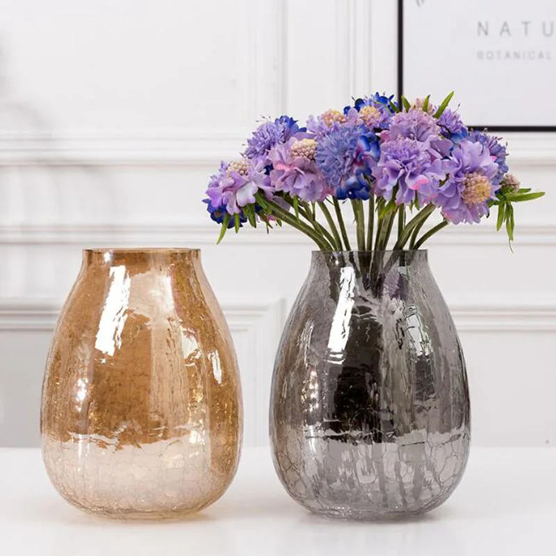 Glass Vase Nordic Electroplated Plating Vase Creative Ice Crack Bottle Home Decor Water Flower Bottle Bar Decoration Vase
Glass Vase Nordic Electroplated Plating Vase Creative Ice Crack Bottle Home Decor Water Flower Bottle Bar Decoration Vase