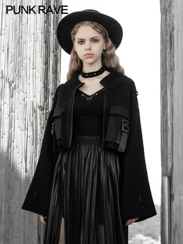 PUNKRAVE Punk Street Hardcore Girl Loose Short Cardigan Sweater Tooling Dark Wind Short Coat Autumn and Winter
PUNKRAVE Punk Street Hardcore Girl Loose Short Cardigan Sweater Tooling Dark Wind Short Coat Autumn and Winter