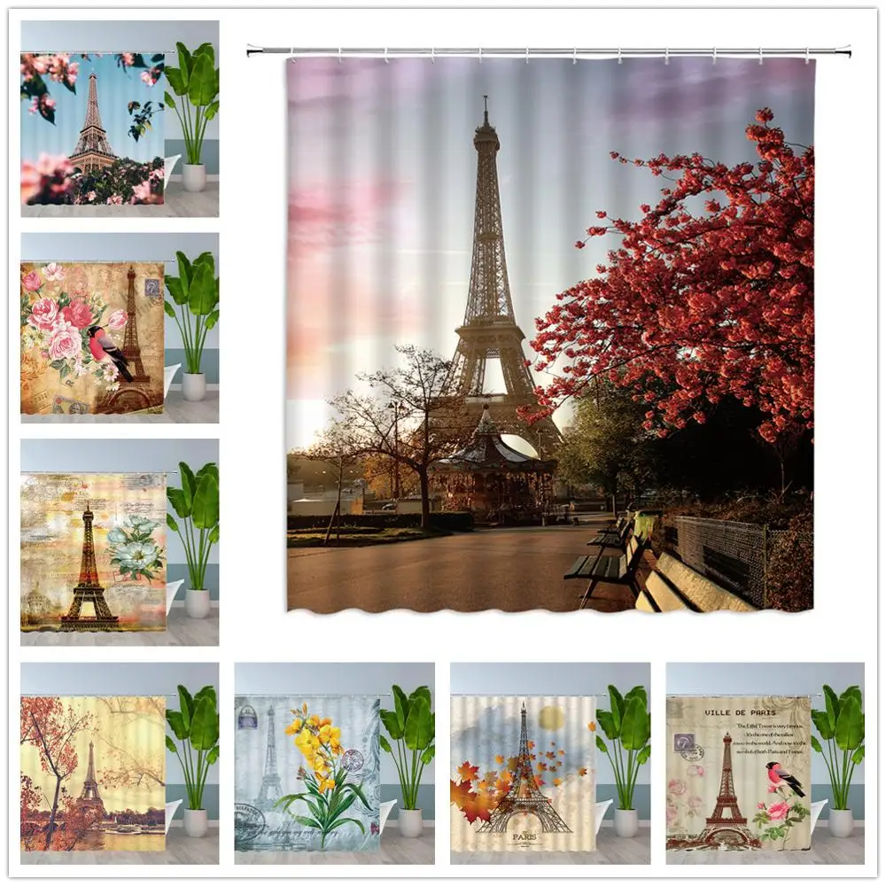 Iron Tower Cartoons Pattern 3D Print Landscape Architecture Shower Curtains Set Waterproof Toilet Bathroom Home Decor Curtain
Iron Tower Cartoons Pattern 3D Print Landscape Architecture Shower Curtains Set Waterproof Toilet Bathroom Home Decor Curtain