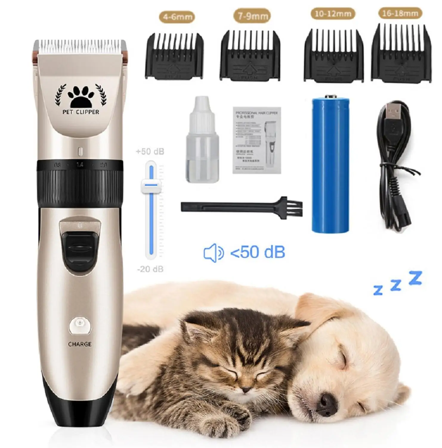 Pet Electric Hair Clipper Set Low Noise Dog Remover Cutter Grooming Shaver Clippers Cordless with Battery
Pet Electric Hair Clipper Set Low Noise Dog Remover Cutter Grooming Shaver Clippers Cordless with Battery