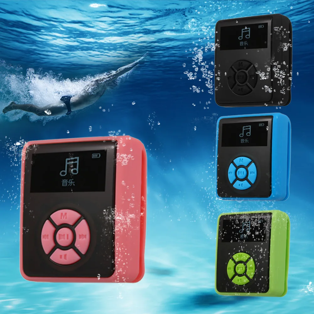 IPX7 Waterproof MP3 Player 4/8GB Music with Headphones FM Radio for Swimming Running Diving Support Pedometer | Электроника