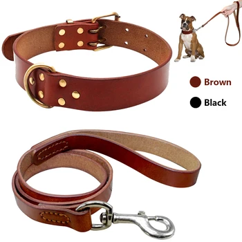 Real Leather Pet Dog Collar Leash Set For Medium Large Dog Breed Genuine Leather Collar For Pitbull Boxer Bulldog S M L
Real Leather Pet Dog Collar Leash Set For Medium Large Dog Breed Genuine Leather Collar For Pitbull Boxer Bulldog S M L