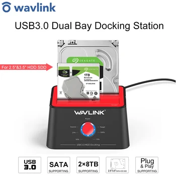 Wavlink USB 3.0 SATA Dual Bay HDD Docking Station External HDD & SSD 8TB HDD Enclosure Offline Clone for 2.5 & 3.5 inch SATA
Wavlink USB 3.0 SATA Dual Bay HDD Docking Station External HDD & SSD 8TB HDD Enclosure Offline Clone for 2.5 & 3.5 inch SATA