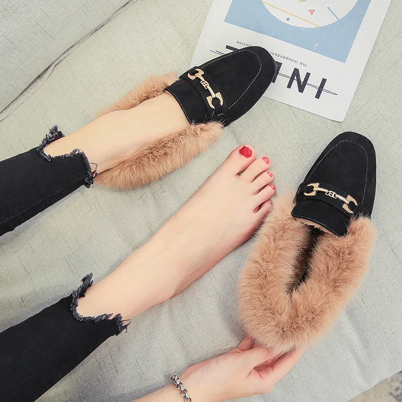 Single Shoes Women's Autumn And Winter New Style Fluffy Shoes Women's Outer Wear Rabbit Fur Korean-style Moccosins Women's plus
Single Shoes Women's Autumn And Winter New Style Fluffy Shoes Women's Outer Wear Rabbit Fur Korean-style Moccosins Women's plus