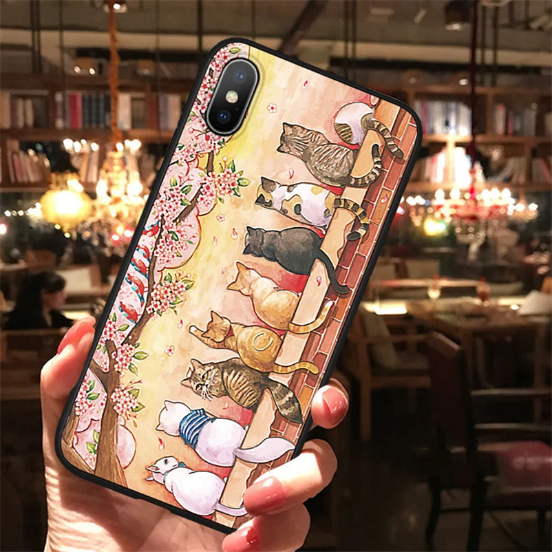 Чехол с 3D тиснением и милыми кошками для Xiaomi Redmi 7A 6A 5 Plus S2 K20 Note 7 6 8 Pro Mi A3 A1 A2 Lite 9 SE 9T F1