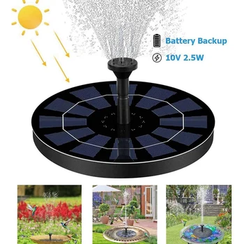 LBER Solar Fountain Pump 2.5W Circle Floating Solar Water Fountains Pump Built-in Battery Backup with 6 Nozzles
LBER Solar Fountain Pump 2.5W Circle Floating Solar Water Fountains Pump Built-in Battery Backup with 6 Nozzles