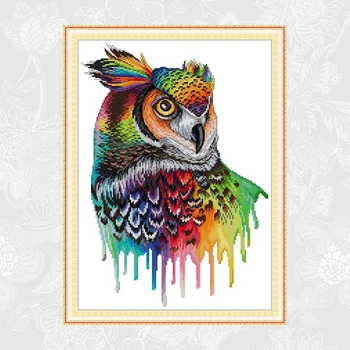 Rainbow Owl Cross-stitch Animal Patterns Printed on Canvas 14CT 11CT DIY Embroidery Handmade Cross Stitch Kits Needlework Sets
Rainbow Owl Cross-stitch Animal Patterns Printed on Canvas 14CT 11CT DIY Embroidery Handmade Cross Stitch Kits Needlework Sets