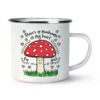 Stainless Steel Camping Coffee Mug There's So Mushroom In My Heart For You Retro Enamel Mug Cup - Valentine's Day
Stainless Steel Camping Coffee Mug There's So Mushroom In My Heart For You Retro Enamel Mug Cup - Valentine's Day