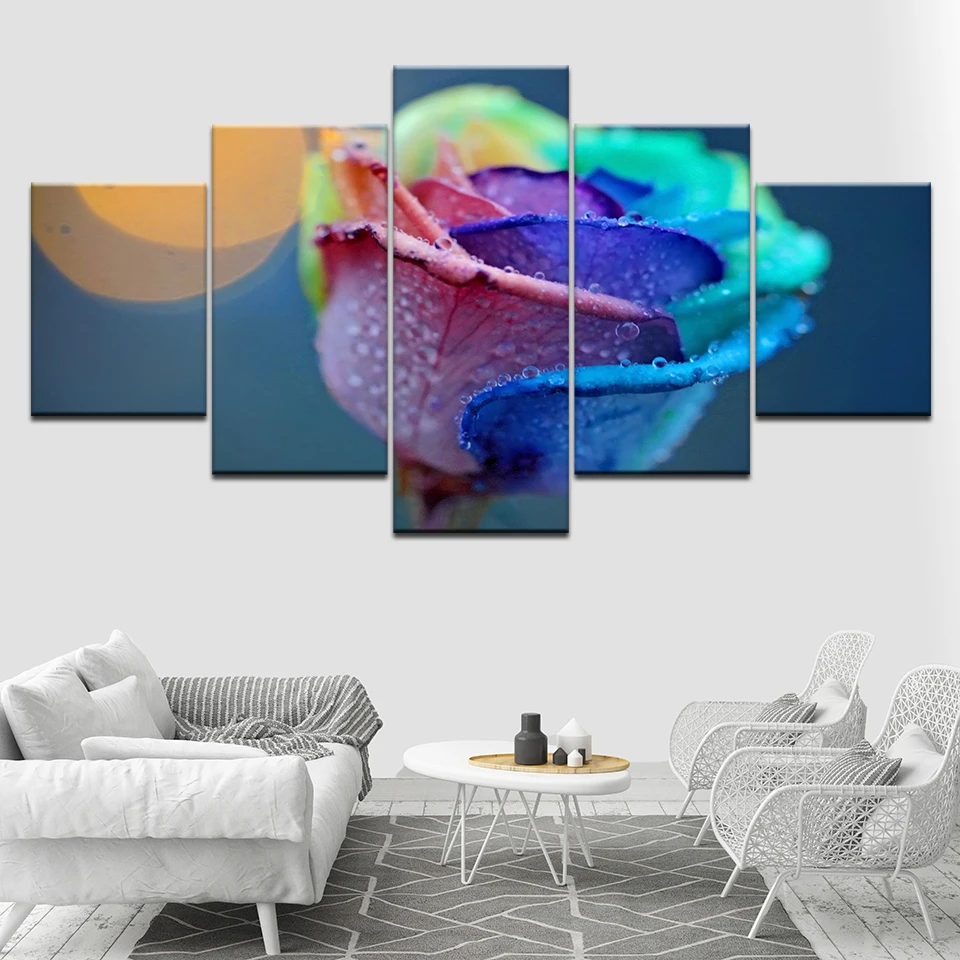 Hd Printing Modern Colorful Rose Flower Painting Wall Art Modular Canvas Picture Abstract Poster Decor Room 5 Pieces Frameless
Hd Printing Modern Colorful Rose Flower Painting Wall Art Modular Canvas Picture Abstract Poster Decor Room 5 Pieces Frameless