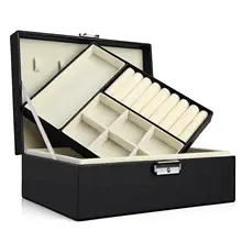HOT SALES!!!New Arrival Women Jewelry Box Organizer 2 Layer Large Lockable Display Holder for Earring Ring Necklace Bracelet Ban
HOT SALES!!!New Arrival Women Jewelry Box Organizer 2 Layer Large Lockable Display Holder for Earring Ring Necklace Bracelet Ban