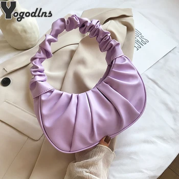 Fashion Pleated Handle Bags For Women Solid Color Cloud Bags PU Leather Shoulder Bags Armpit Bag Leisure Girls Small Tote Casual
Fashion Pleated Handle Bags For Women Solid Color Cloud Bags PU Leather Shoulder Bags Armpit Bag Leisure Girls Small Tote Casual