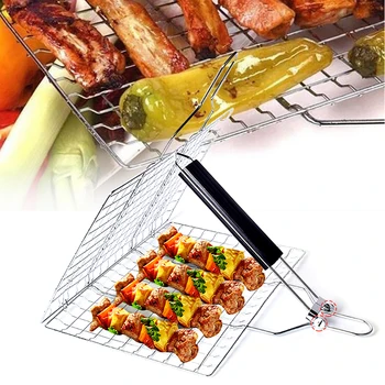 BBQ Stainless Steel Grill Mat Removable Folding Barbecue Grill Replacement Mesh Wire Net Non-stick Tool
BBQ Stainless Steel Grill Mat Removable Folding Barbecue Grill Replacement Mesh Wire Net Non-stick Tool