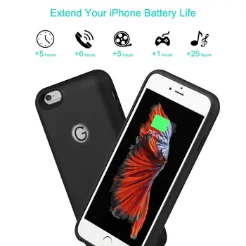 for iPhone 6 6s Power Bank Charging Cases 2500mAh Battery Charger Case Cover for iPhone 6 6s Ultra Slim External Back Pack
for iPhone 6 6s Power Bank Charging Cases 2500mAh Battery Charger Case Cover for iPhone 6 6s Ultra Slim External Back Pack