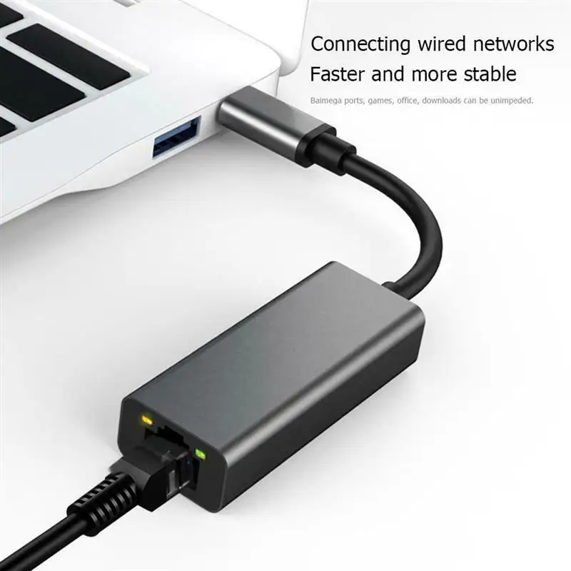 Type-C to RJ45 Ethernet LAN Network Adapter 10/100Mbps RJ45 Wired Network Card Convert For Laptop Tablet
Type-C to RJ45 Ethernet LAN Network Adapter 10/100Mbps RJ45 Wired Network Card Convert For Laptop Tablet