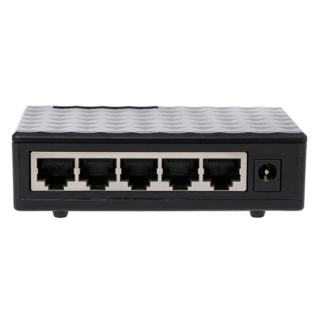 2019 New Rj45 Mini 5-Ports Fast Ethernet Network Black Switch Hub Switch For Desktop PC