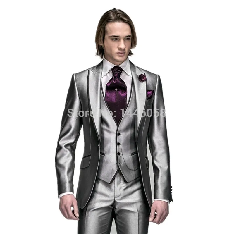 Classic New Arrival Mens Wedding Suits Custom Peak Lapel Men Suits One Button Groom Tuxedos Groomsman ( jacket+Pants+vest+tie)
Classic New Arrival Mens Wedding Suits Custom Peak Lapel Men Suits One Button Groom Tuxedos Groomsman ( jacket+Pants+vest+tie)