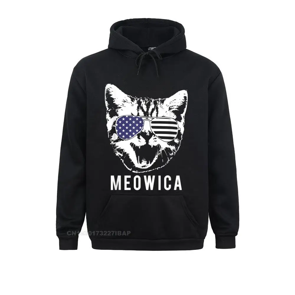 

Meowica Funny Patriotic Cat 4th of July Hoodie Rife Camisa Hoodies Fall Long Sleeve Sweatshirts for Men Europe Sportswears