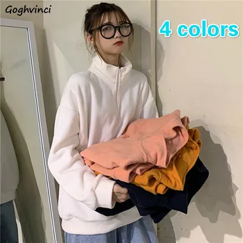 Women Hoodies All-match Solid Trendy Plus Velvet Korean Style Casual Female BF Womens Sweatshirts Ulzzang Daily Turtleneck Chic
Women Hoodies All-match Solid Trendy Plus Velvet Korean Style Casual Female BF Womens Sweatshirts Ulzzang Daily Turtleneck Chic
