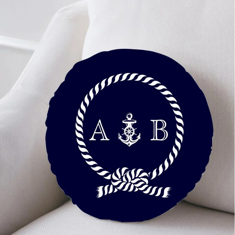 Navy Blue Nautical Rope Anchor Monogram Throw Pillow Case Personalised Initial Round Velvet Cushion Cover Anniversary Gift Decor
Navy Blue Nautical Rope Anchor Monogram Throw Pillow Case Personalised Initial Round Velvet Cushion Cover Anniversary Gift Decor