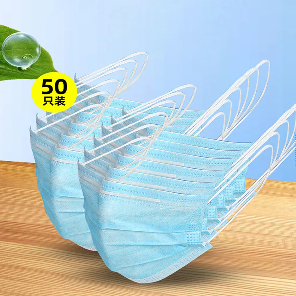 50PCS Disposable Face Mouth Masks Non Woven 3 Layer Anti-Dust Face Masks Disposable Mouth Mask
50PCS Disposable Face Mouth Masks Non Woven 3 Layer Anti-Dust Face Masks Disposable Mouth Mask