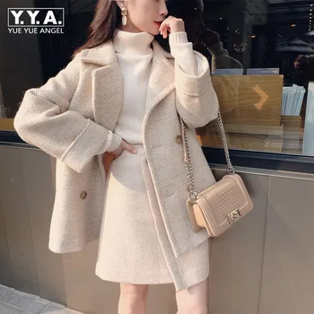 Autumn Winter Women Woolen Blends Two Piece Set Double Breasted Blazer Jacket Mini Skirt Matching Sets Preppy Style Outfits Suit
Autumn Winter Women Woolen Blends Two Piece Set Double Breasted Blazer Jacket Mini Skirt Matching Sets Preppy Style Outfits Suit