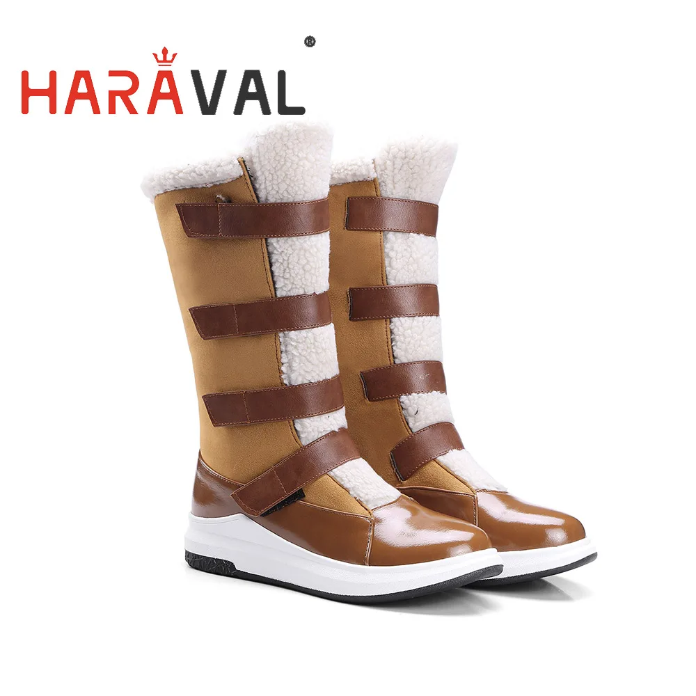 HARAVAL New Snow Boots Shoes PU Thick Bottom Waterproof Platform Mid-Calf Boots Patchwork Wool Warm Winter High Quality ShoesE6L
HARAVAL New Snow Boots Shoes PU Thick Bottom Waterproof Platform Mid-Calf Boots Patchwork Wool Warm Winter High Quality ShoesE6L