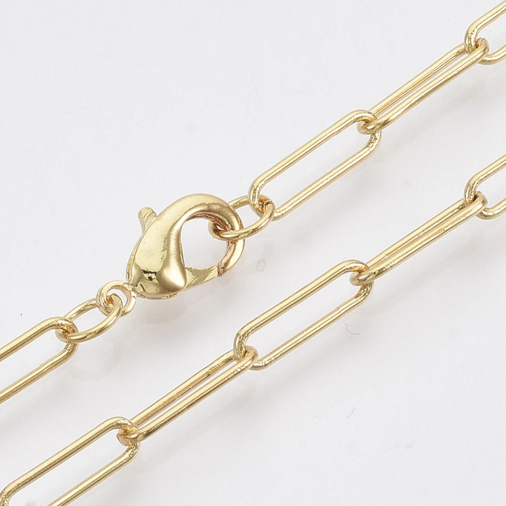 Цепочки для ожерелья с застежкой-карабином латунные круглые овальные зажимы