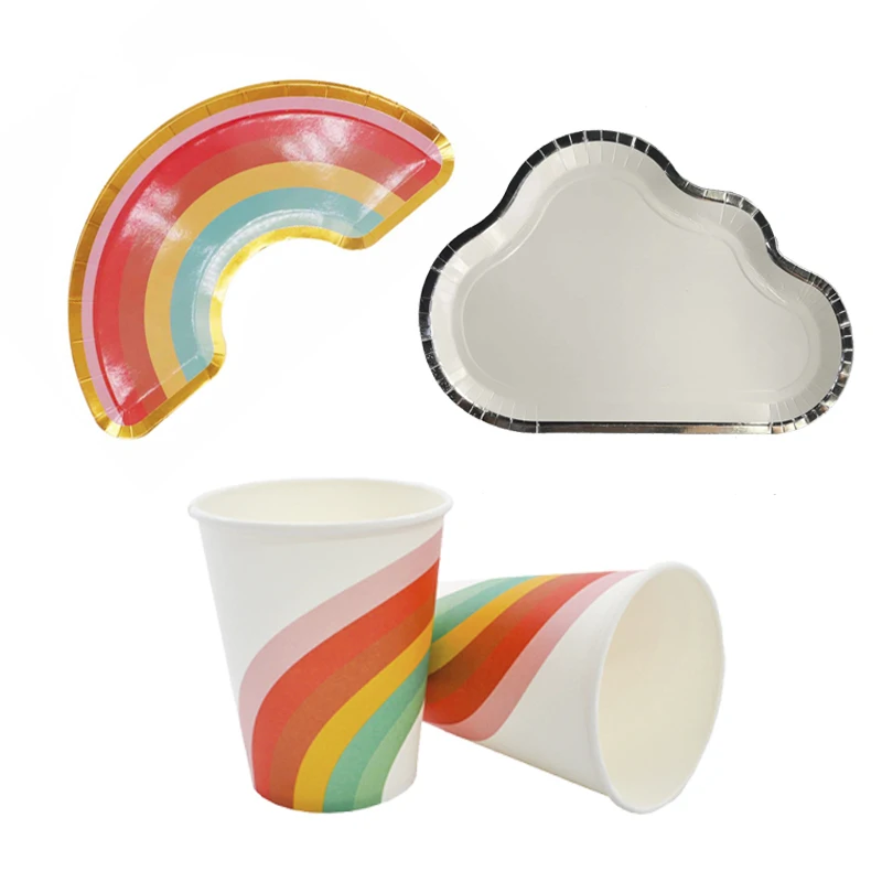 Rainbow Theme Birthday Party Tableware Disposable Plates Cup Christmas Colorful cups Plate Dinners Parties Deco Party Supplies
Rainbow Theme Birthday Party Tableware Disposable Plates Cup Christmas Colorful cups Plate Dinners Parties Deco Party Supplies