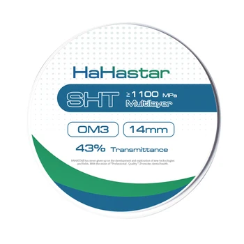 HaHaStar SHT Multilayer 98mm OM3 Dental Zirconia Blocks Lab Color Gradient Multilayer Color Transmittance 43% High Quality
HaHaStar SHT Multilayer 98mm OM3 Dental Zirconia Blocks Lab Color Gradient Multilayer Color Transmittance 43% High Quality