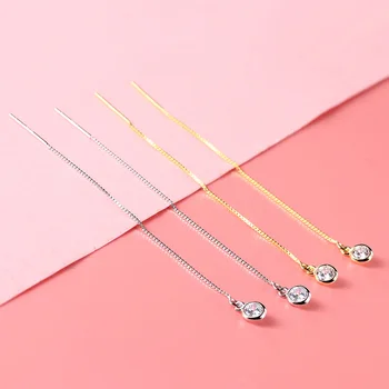 S925 Fine Silver Diamond Set Hanging Earrings Elegant Sweet Ear Stud Women's Versatile Earrings Immortal Long Earrings Zircon Ea
S925 Fine Silver Diamond Set Hanging Earrings Elegant Sweet Ear Stud Women's Versatile Earrings Immortal Long Earrings Zircon Ea