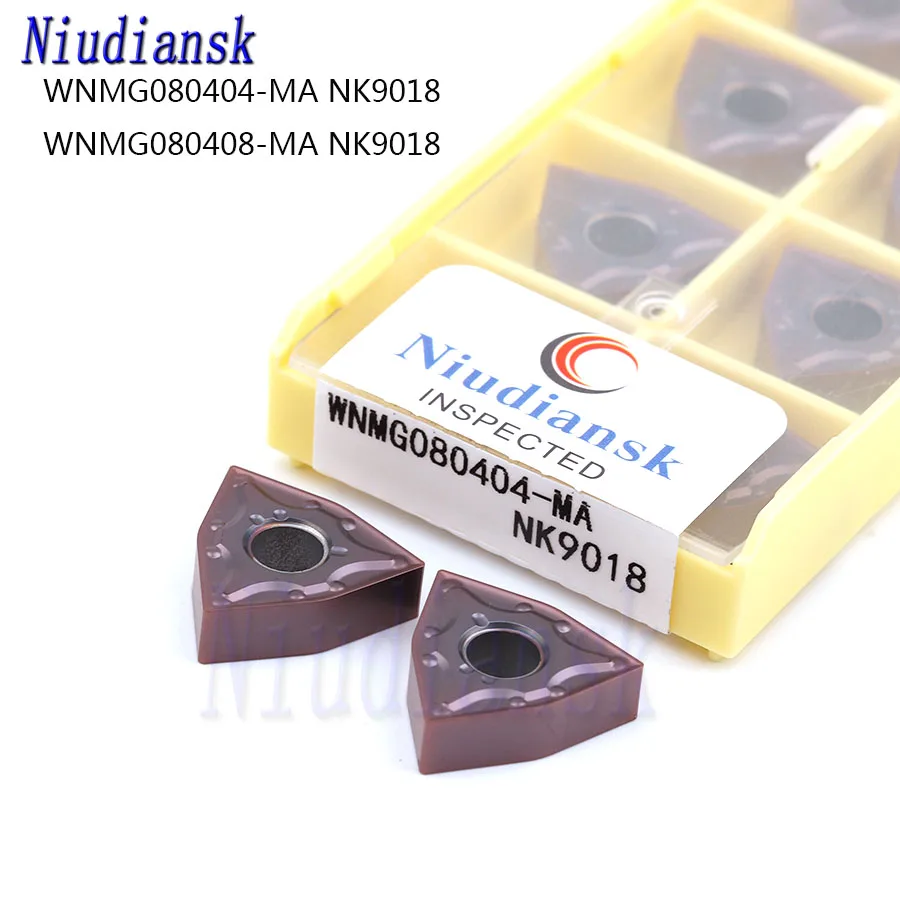 10 Pcs WNMG080404 MA WNMG080408 MA NK9018 100% Original Carbide Inserts CNC Lathe Turning Tool Metal Cutter For Stainless Steel
10 Pcs WNMG080404 MA WNMG080408 MA NK9018 100% Original Carbide Inserts CNC Lathe Turning Tool Metal Cutter For Stainless Steel